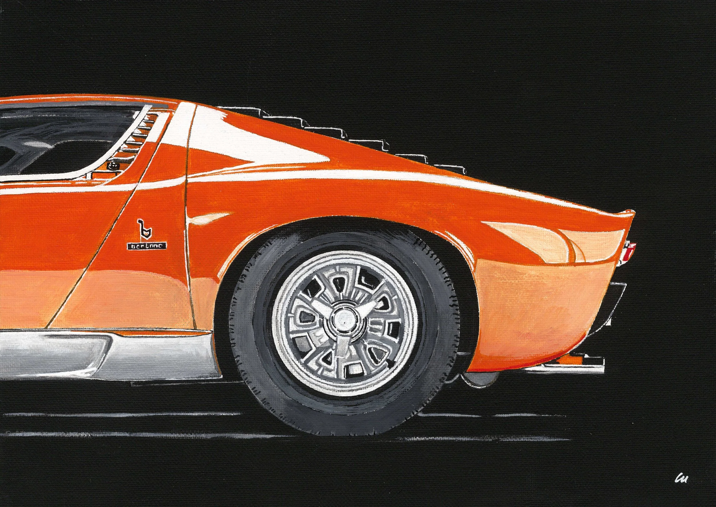 Lamborghini Miura SV — Car Art by Chan